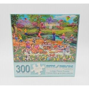Bits & Pieces Puzzle Meadow Picnic 300 Large Pieces Mary Thompson 13+ Sealed